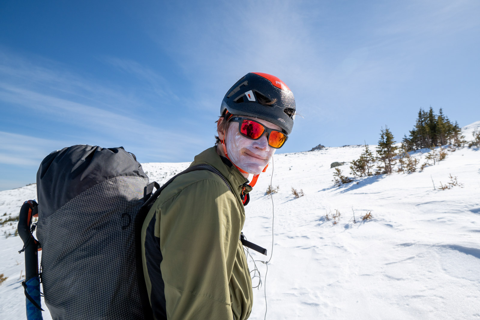 Ice climbing action